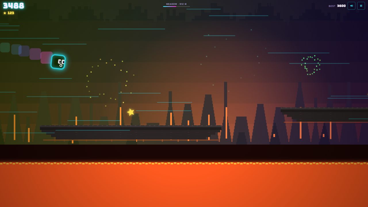 Blocky: pixel-art platforms over lava